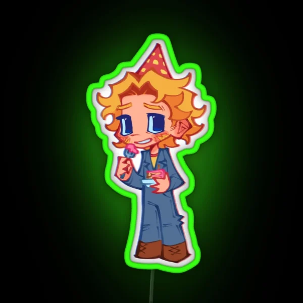 Captain Curly Pre Crash Mouthwashing RGB Neon Sign