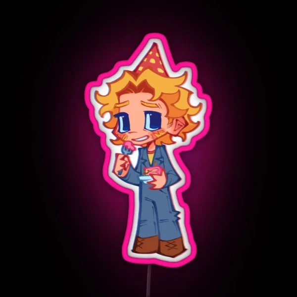 Captain Curly Pre Crash Mouthwashing RGB Neon Sign