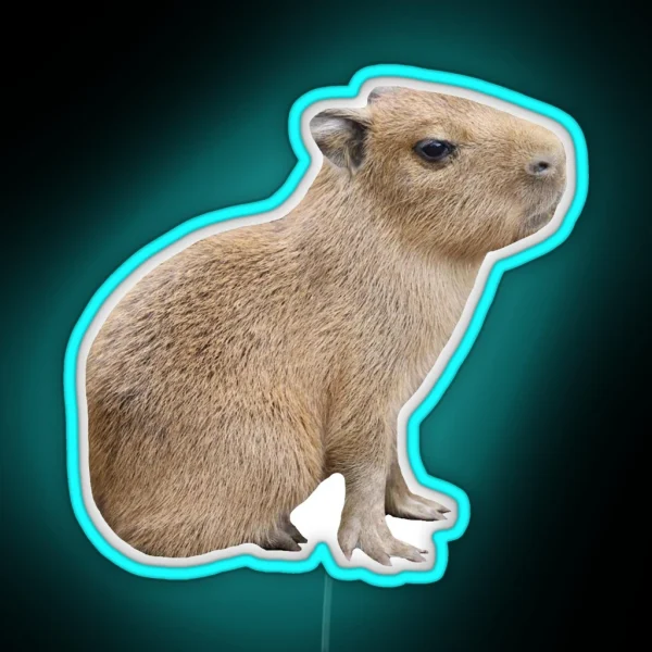 Capybara Baby RGB Neon Sign