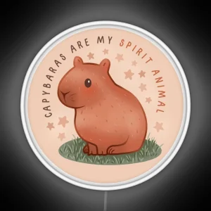 Capybaras Are My Spirit Animal RGB Neon Sign