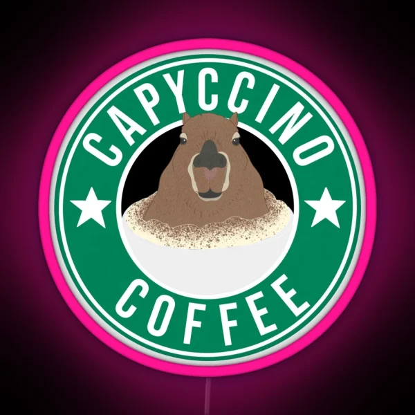 Capyccino Coffee RGB Neon Sign