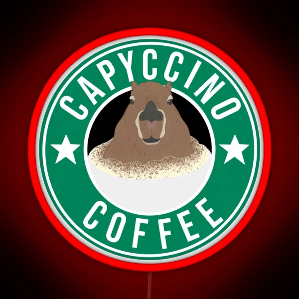 Capyccino Coffee RGB Neon Sign