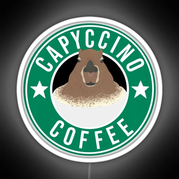 Capyccino Coffee RGB Neon Sign