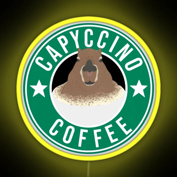Capyccino Coffee RGB Neon Sign