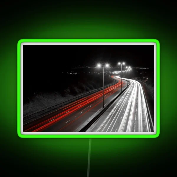 Car Light Trails RGB Neon Sign