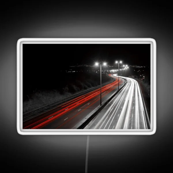 Car Light Trails RGB Neon Sign
