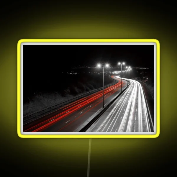 Car Light Trails RGB Neon Sign