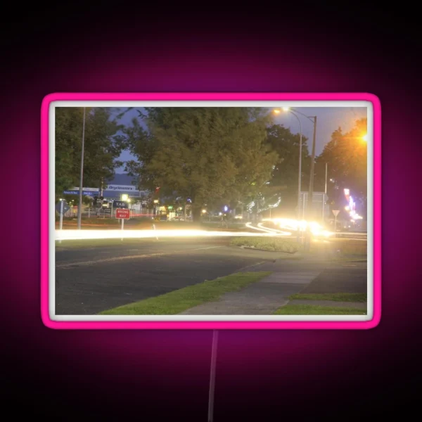 Car Light Trails RGB Neon Sign