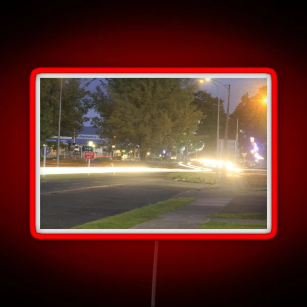 Car Light Trails RGB Neon Sign