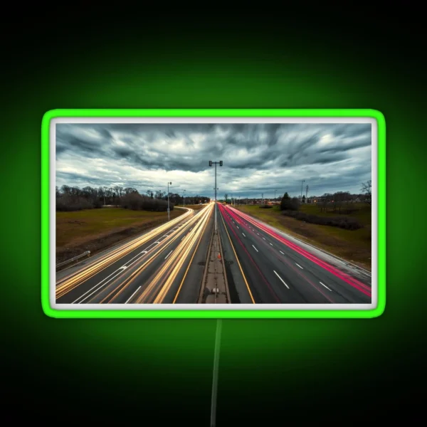 Car Light Trails RGB Neon Sign