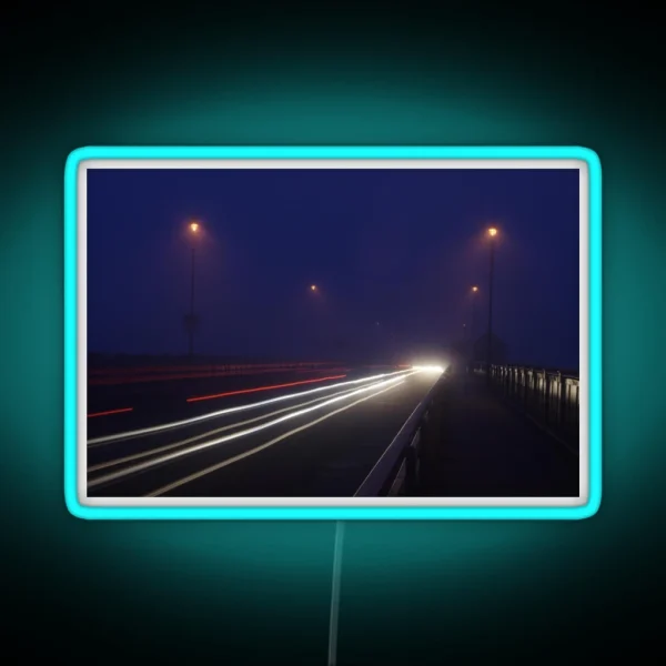 Car Light Trails RGB Neon Sign