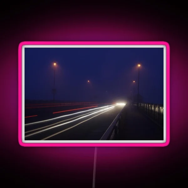 Car Light Trails RGB Neon Sign