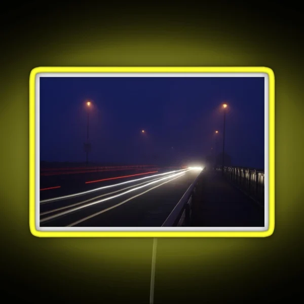 Car Light Trails RGB Neon Sign