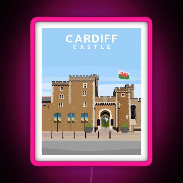 Cardiff Castle South Wales RGB Neon Sign