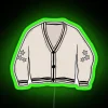 Ethereal Neon Sign Weaving Vintage Cardigan Folklore Magic Atmosphere