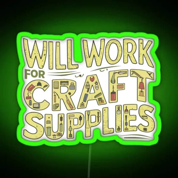 Cardmaker Scrapbooking Cardmaking Kits For Adults RGB Neon Sign