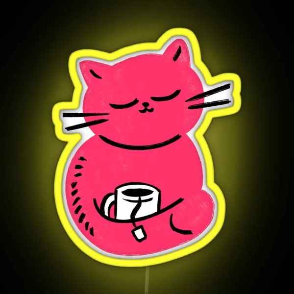 Careless Cat RGB Neon Sign