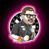 Neon RGB Caricature of Darts Pro Player James Wade Available Now