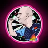 Eye-catching caricature-inspired neon RGB LED wall art with Rob Cross theme