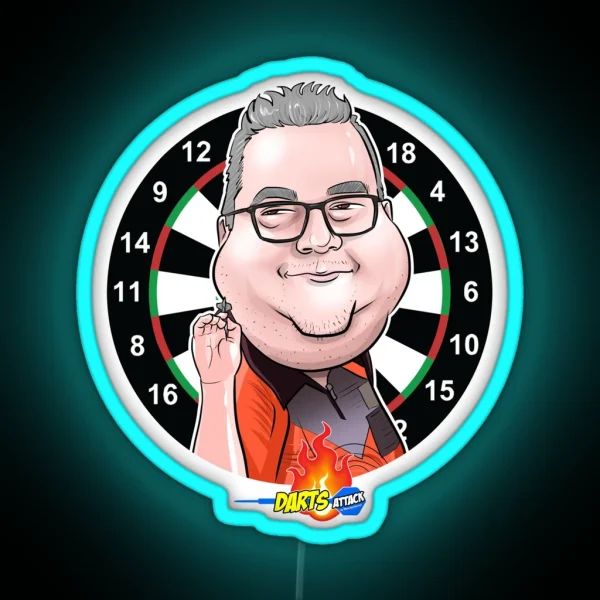 Caricatura Stephen Bunting RGB Neon Sign