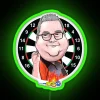 Neon Sign Caricature Stephen Bunting Inspired Retro Gaming Decorations Illuminated