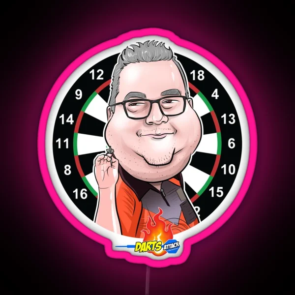 Caricatura Stephen Bunting RGB Neon Sign