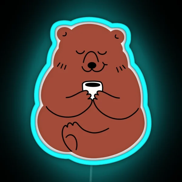 Caring Bear Chamberlain Coffee RGB Neon Sign