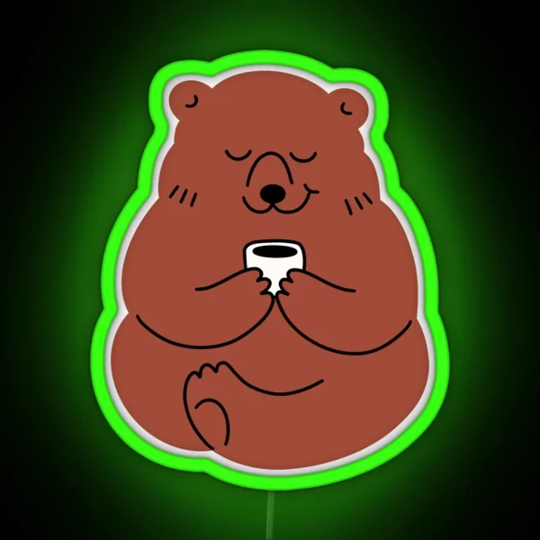 Caring Bear Chamberlain Coffee RGB Neon Sign