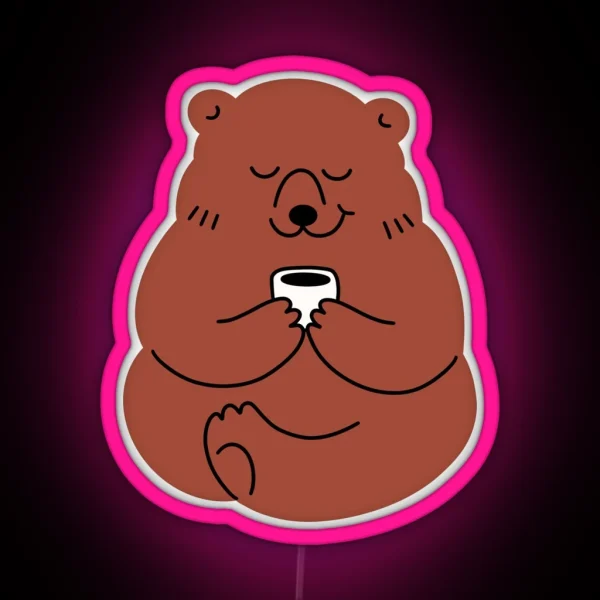 Caring Bear Chamberlain Coffee RGB Neon Sign