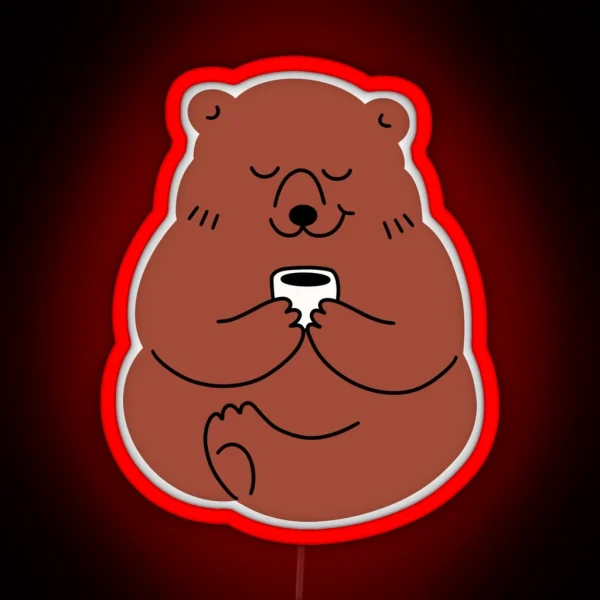 Caring Bear Chamberlain Coffee RGB Neon Sign