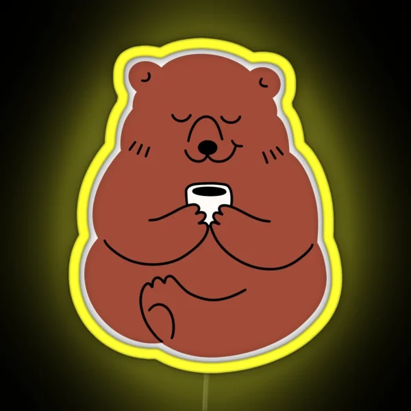 Caring Bear Chamberlain Coffee RGB Neon Sign