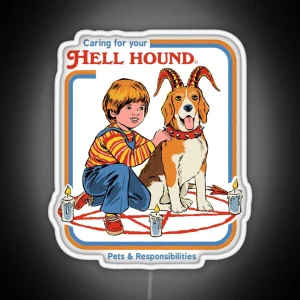 Caring For Your Hell Hound RGB Neon Sign