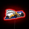 Carlos Sainz F1 Fan's Eye-Catching Smooth Operator Neon Light Display