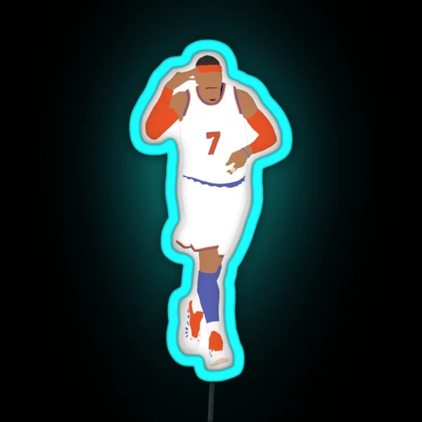 Carmelo Anthony Celebration RGB Neon Sign