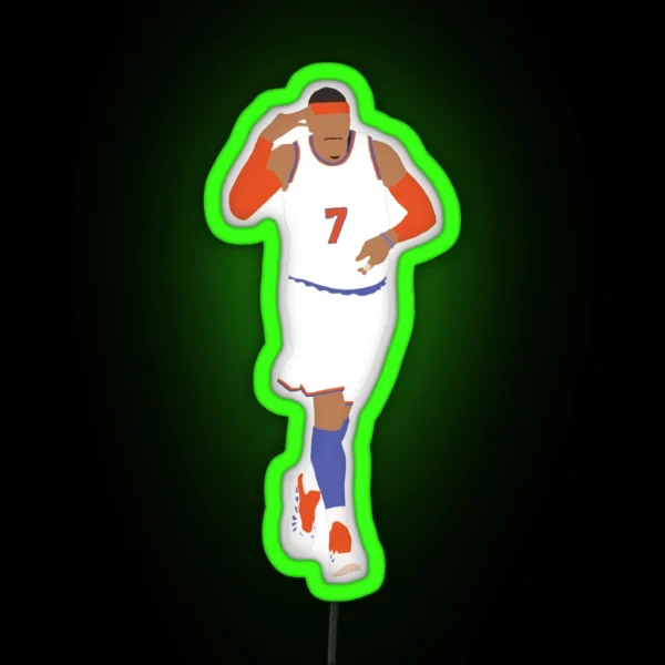 Carmelo Anthony Celebration RGB Neon Sign