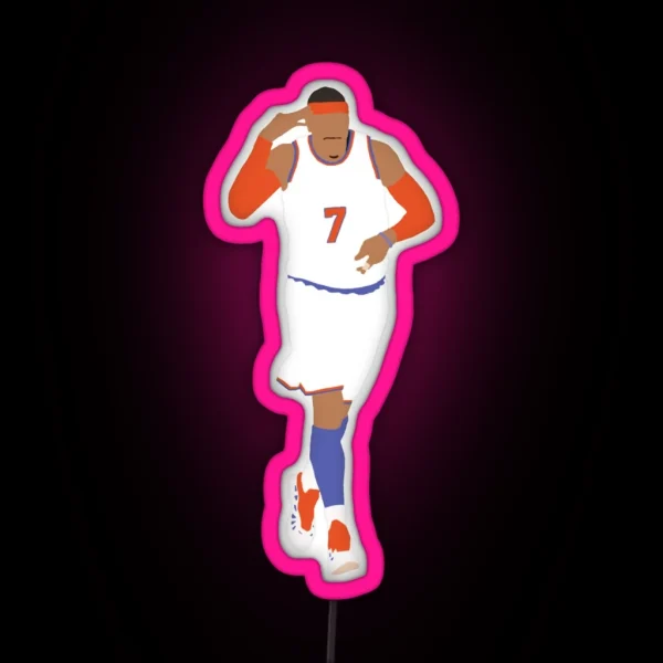 Carmelo Anthony Celebration RGB Neon Sign