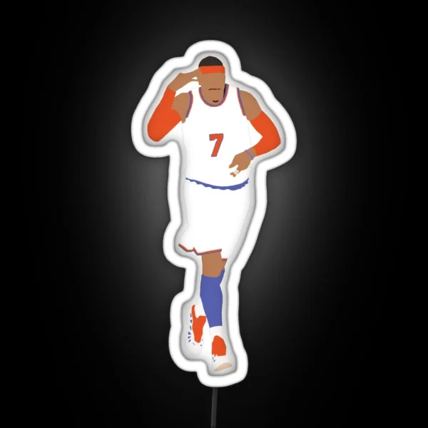 Carmelo Anthony Celebration RGB Neon Sign
