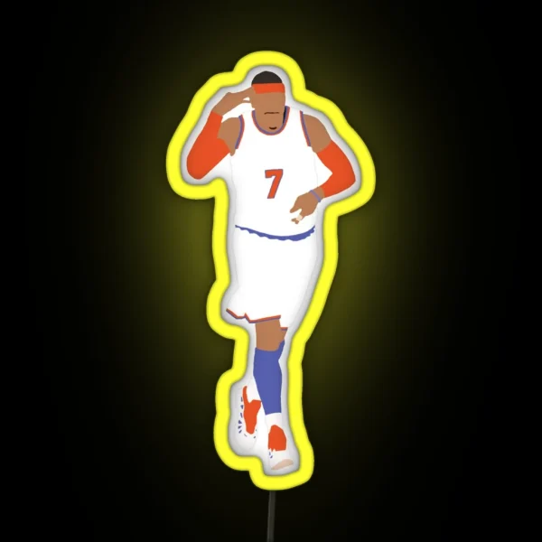 Carmelo Anthony Celebration RGB Neon Sign