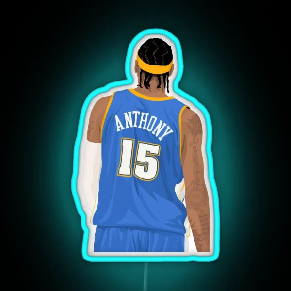 Carmelo Anthony Denver RGB Neon Sign