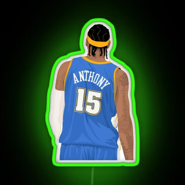 Carmelo Anthony Denver RGB Neon Sign
