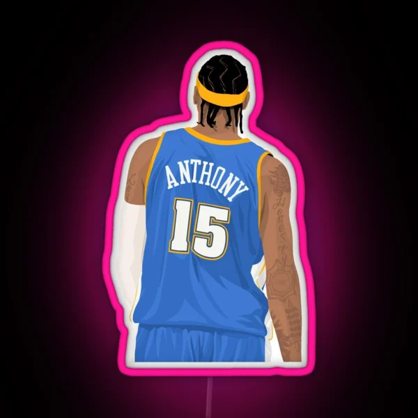 Carmelo Anthony Denver RGB Neon Sign