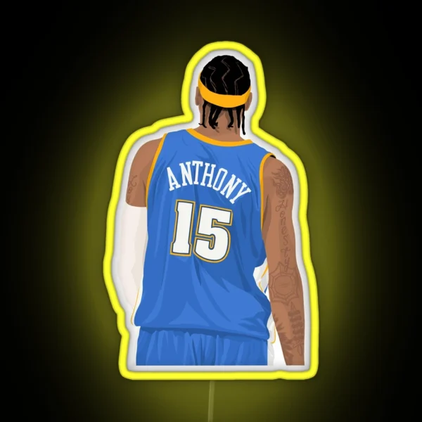 Carmelo Anthony Denver RGB Neon Sign