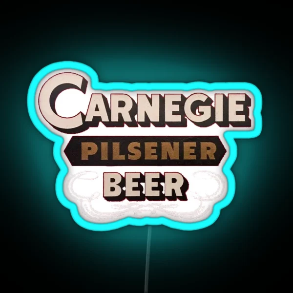 Carnegie Pilsener Beer Chartiers Valley Brewing Carnegie Pennsylvania RGB Neon Sign