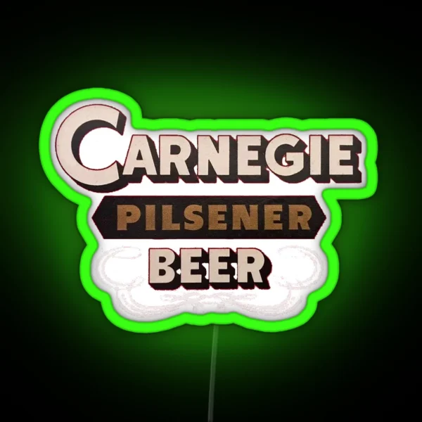 Carnegie Pilsener Beer Chartiers Valley Brewing Carnegie Pennsylvania RGB Neon Sign