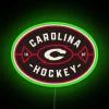Vibrant LED NHL team logo neon display decoration light fixture.