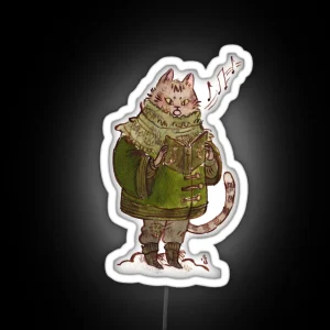Caroling Kitty RGB Neon Sign