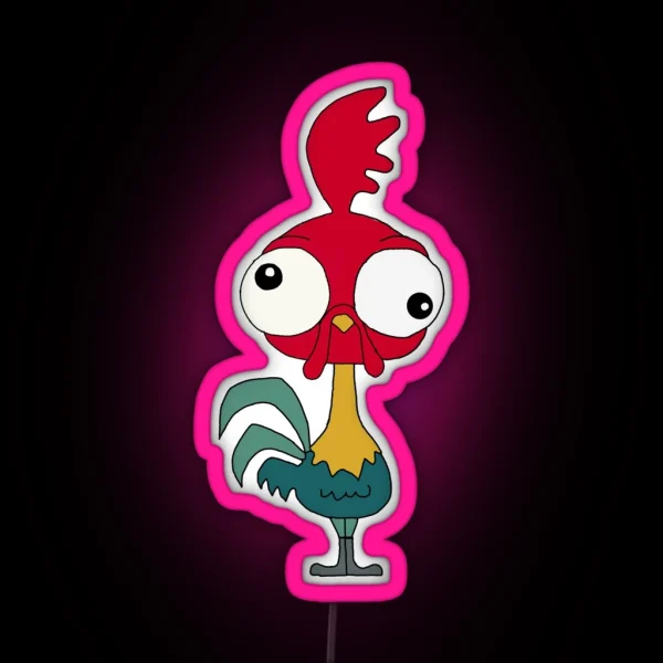 Cartoon Chicken RGB Neon Sign