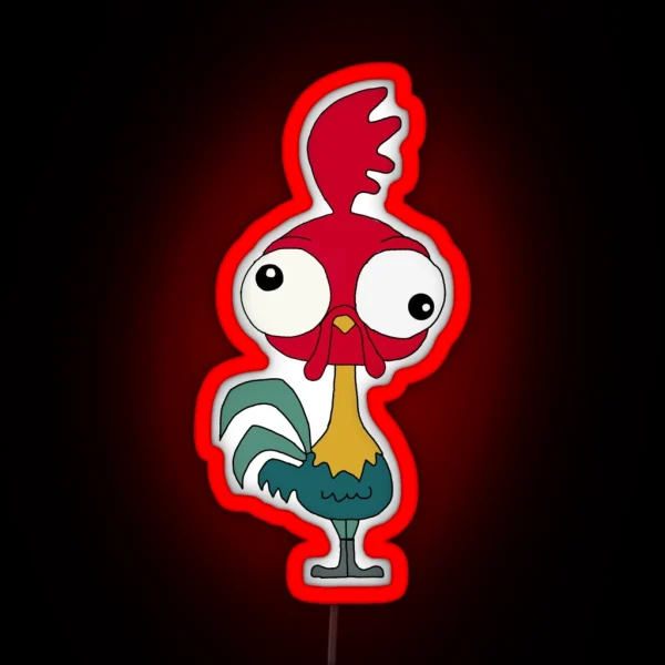 Cartoon Chicken RGB Neon Sign