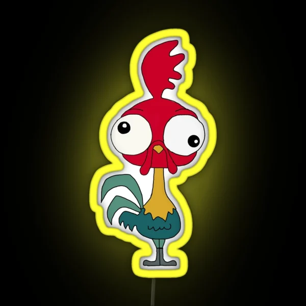 Cartoon Chicken RGB Neon Sign