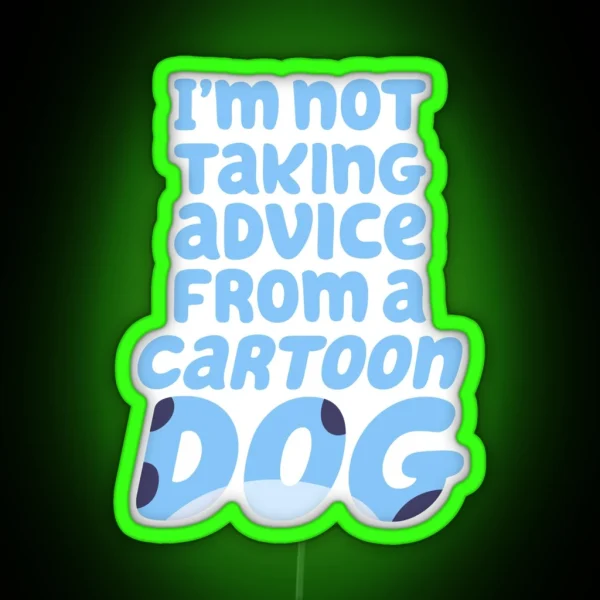 Cartoon Dog RGB Neon Sign